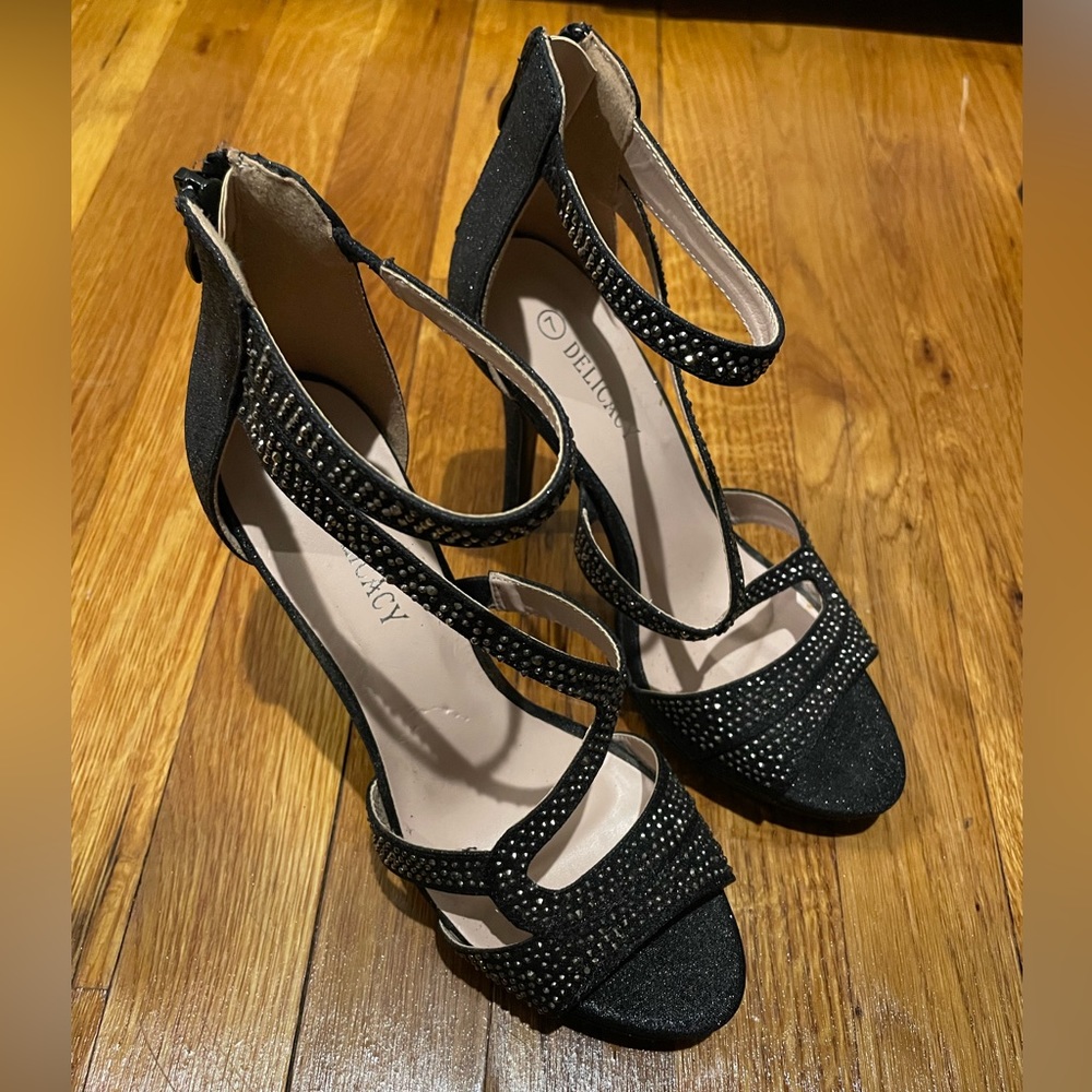Black Studded Stiletto High heels